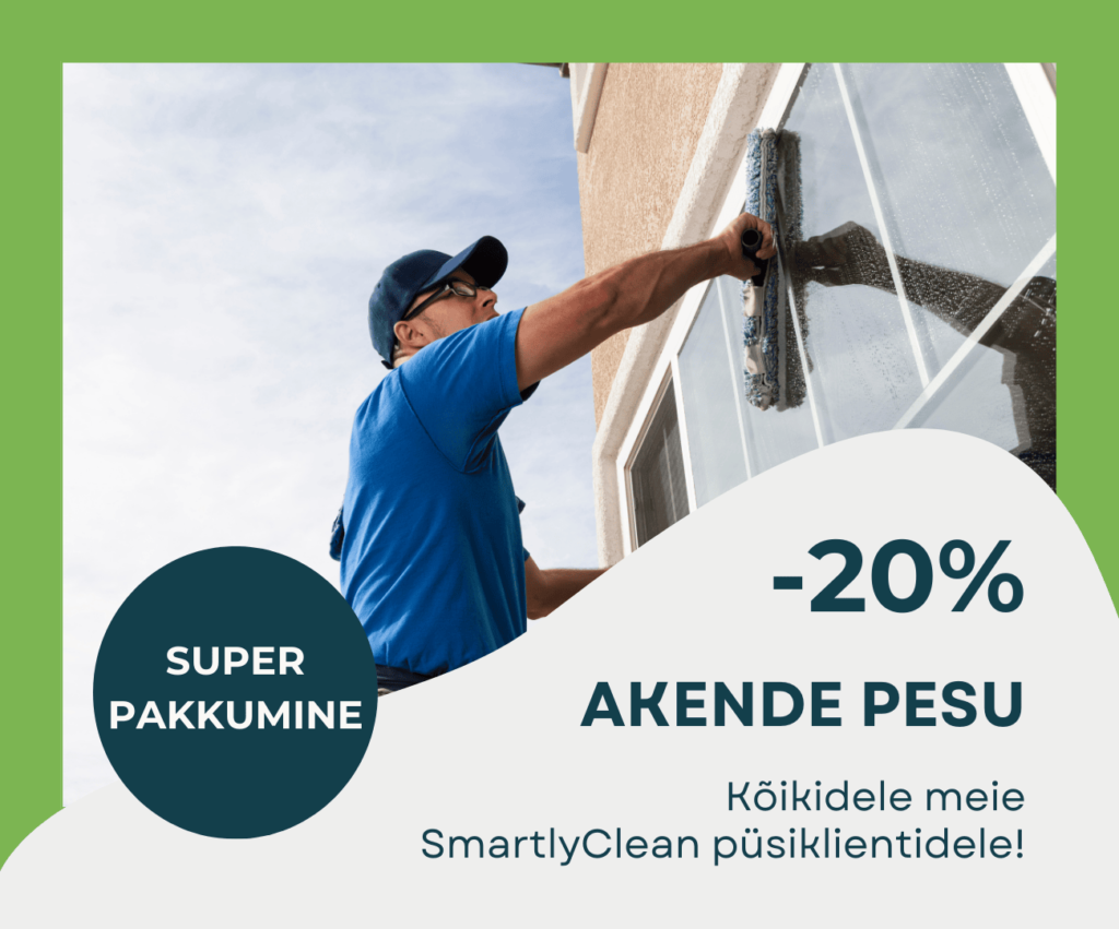 Akende pesu sooduspakkumine SmartlyClean koristusteenused