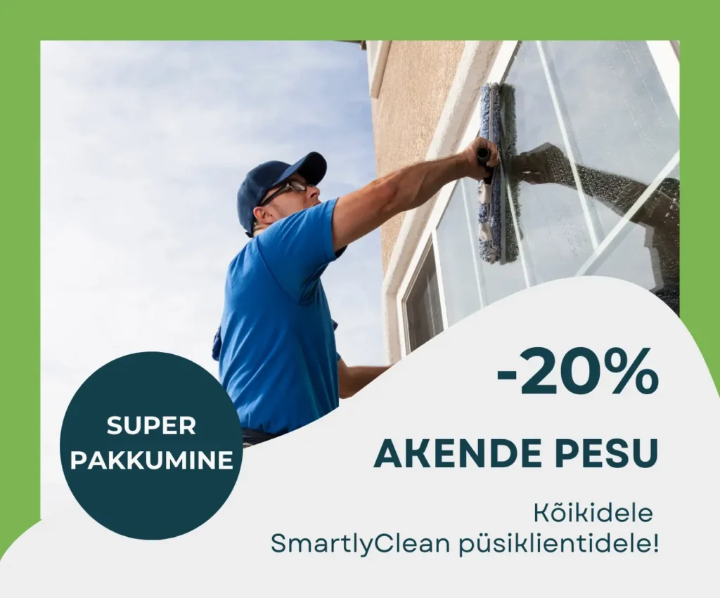 Akende pesu ariklient kortermaja tostukiga SmartlyClean